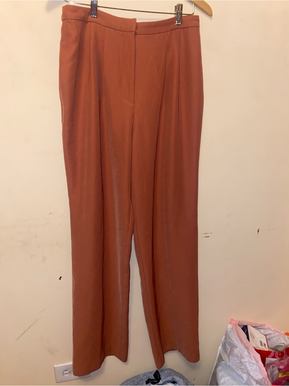 Wayf Wide Leg High-Rise Trousers, M